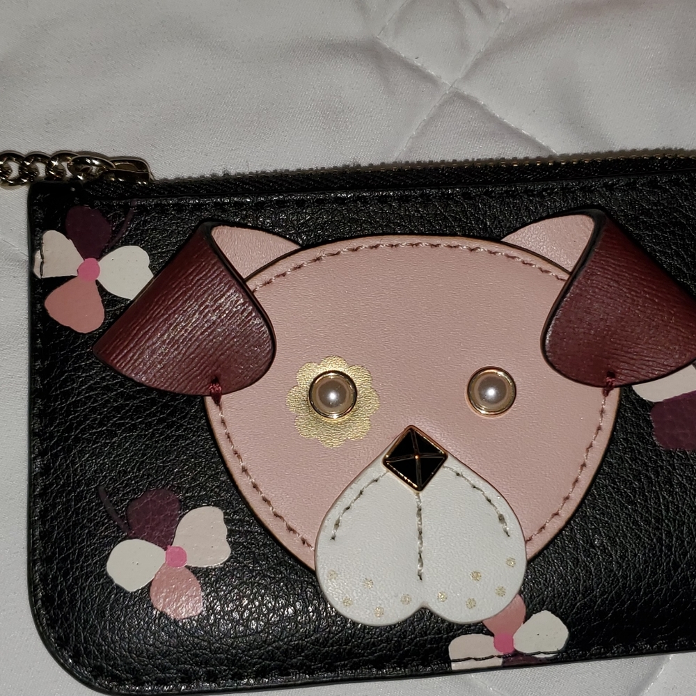 Kate spade key chain wallet  Floral Pup